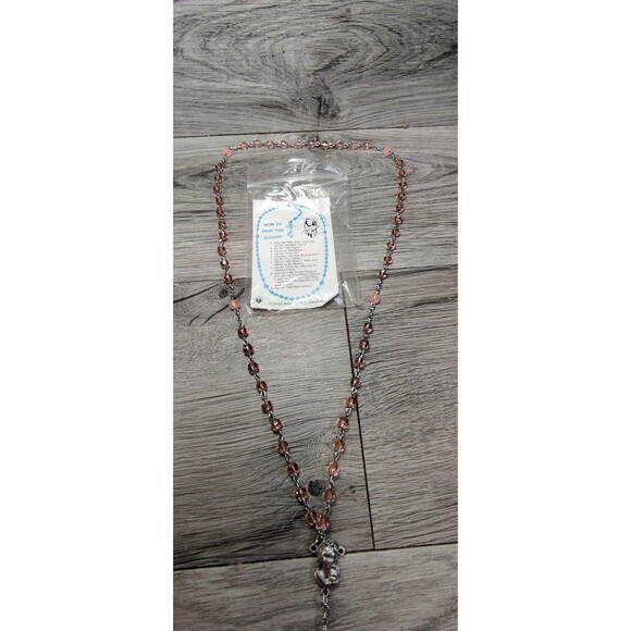 Vintage Knights of Columbus Catholic Saint Mary Rosary-Made In Italy - Picture 8 of 11